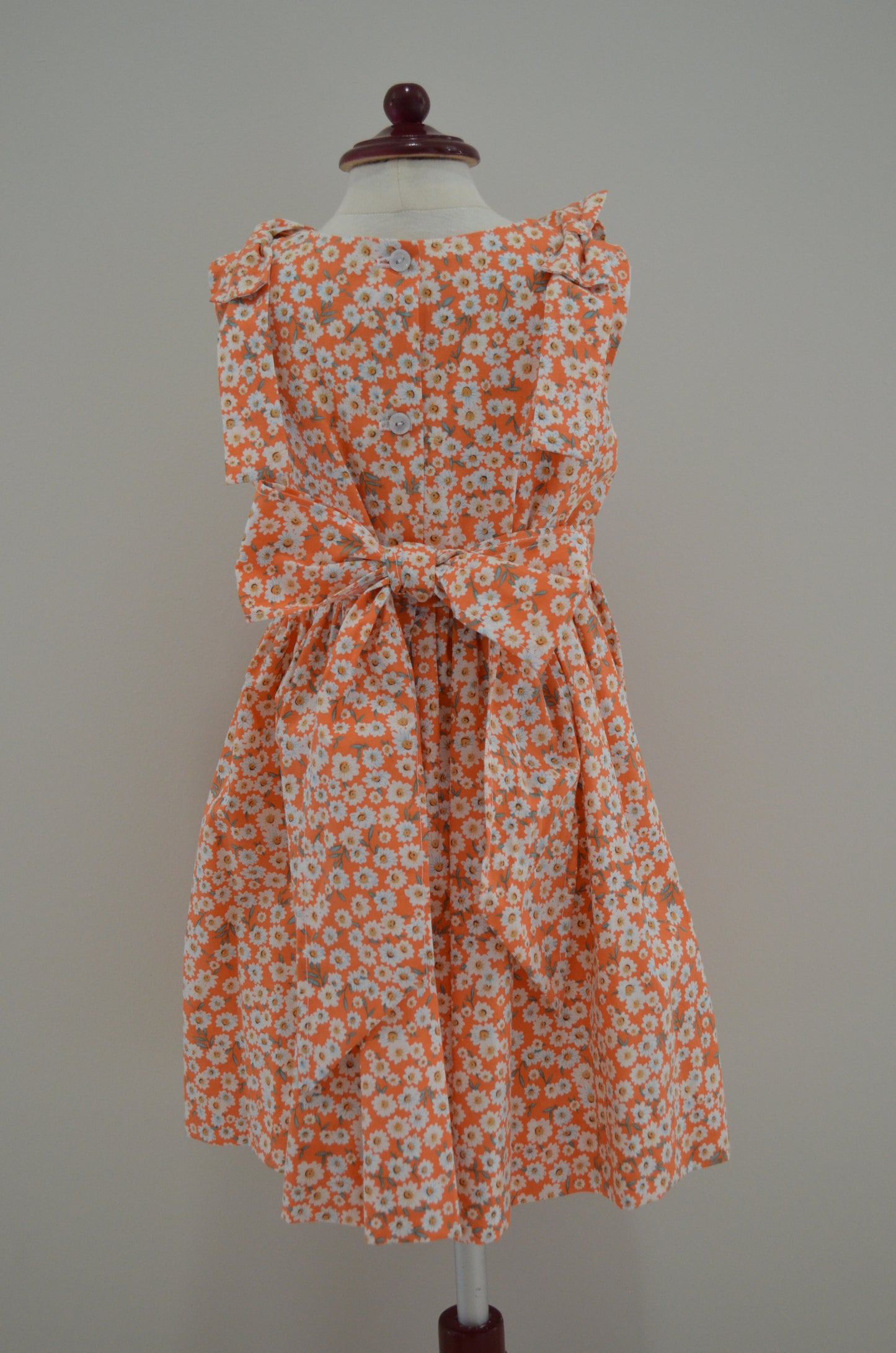 Vestido con print floral naranja