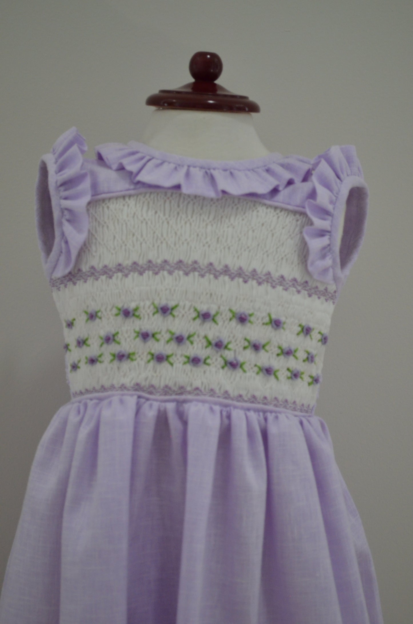 Vestido Carlota lila Smock