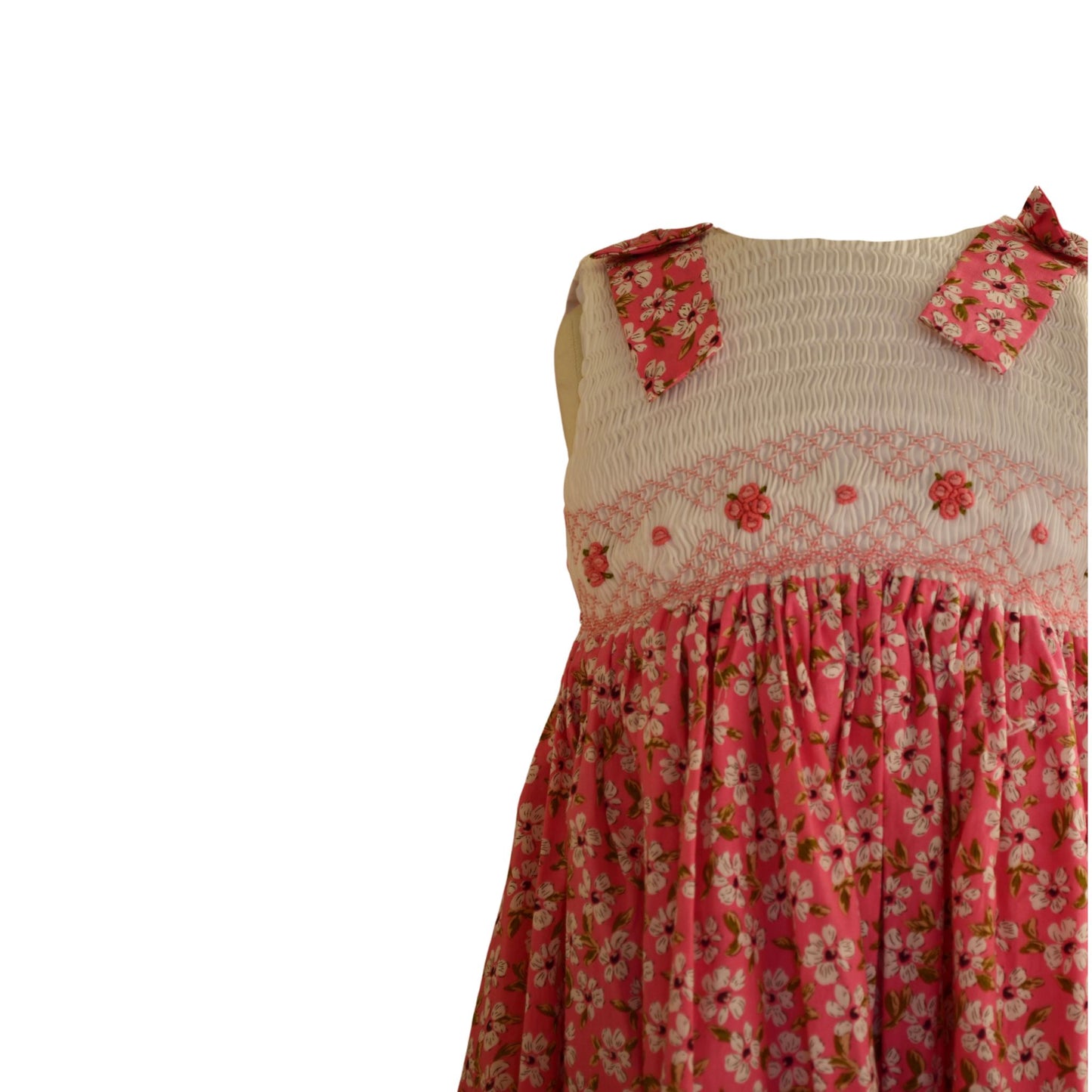 Vestido con Print Floral Rosa