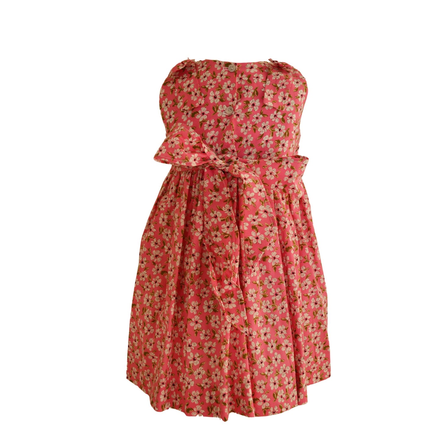 Vestido con Print Floral Rosa