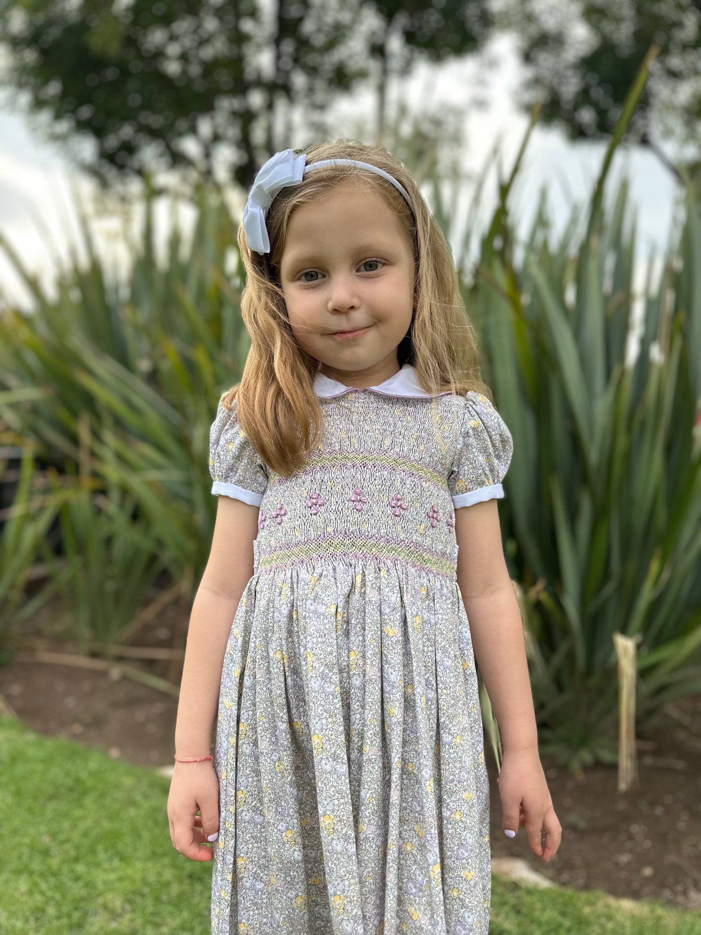 Vestido Alessa con boraddo de smock