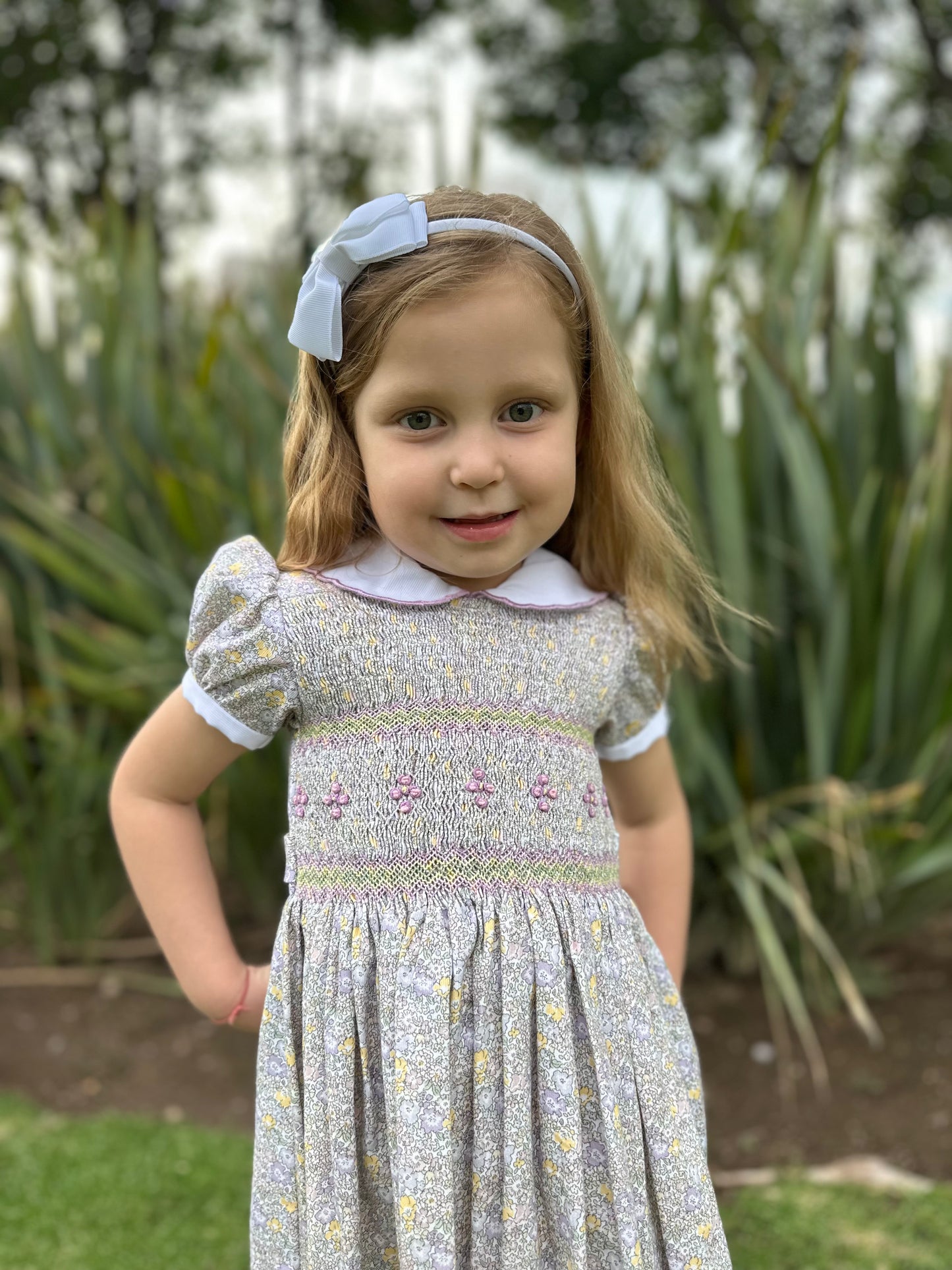 Vestido Alessa con boraddo de smock